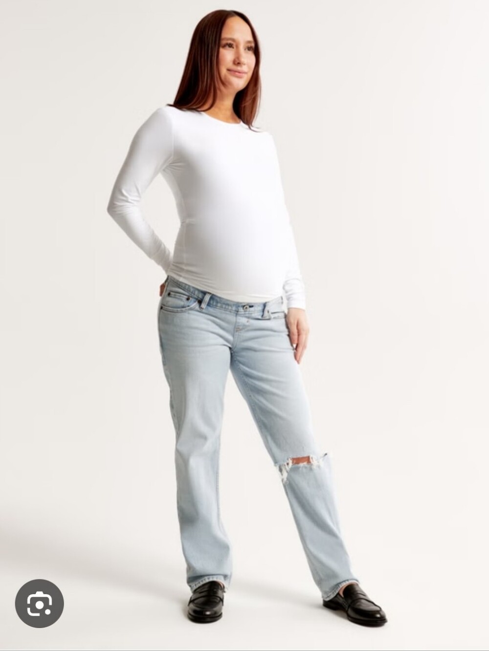 Abercrombie & Fitch The '90s Straight Maternity Jeans